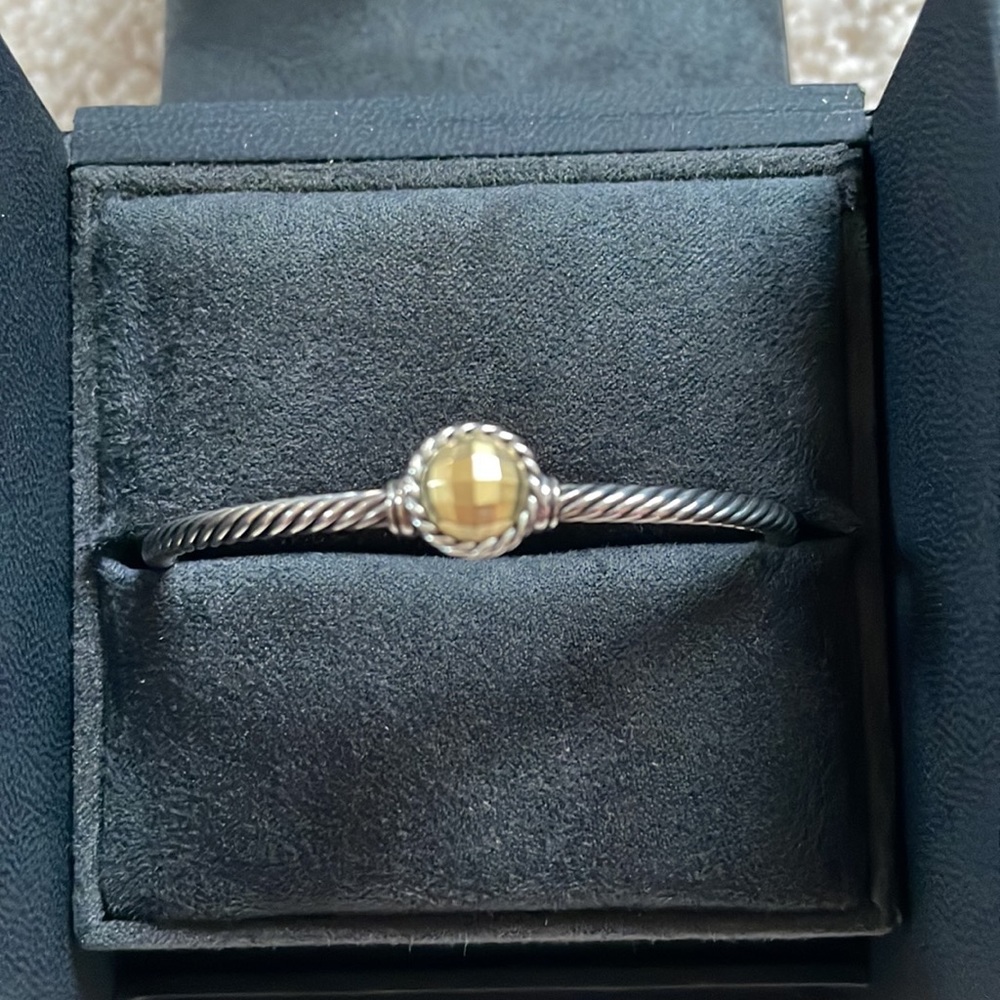 David Yurman Petite Chatelaine® Bracelet with 18K Yellow Gold Dome
